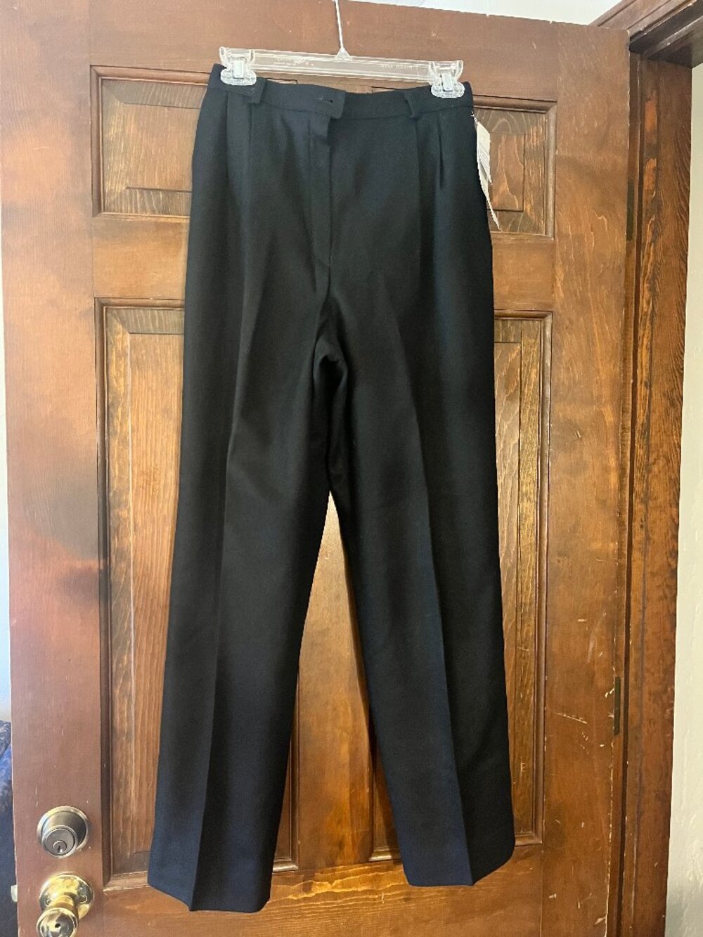 NWT Vintage Classic Pendleton Black Wool Women's Trousers, Size 6P